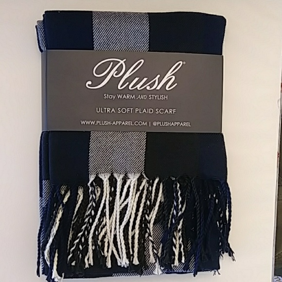 Plush Accessories - Plush Ultra Soft Plaid Scarf.